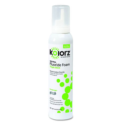 Kolorz 60 Second Neutral pH Triple Mint Fluoride Foam, 2%, 4 Minute Formula Sodium Fluoride