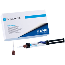 PermaCem 2.0 Luting Cement - Transparent Shade. 1 - 9 gm Smartmix Syringe, 15 Standard Mixing Tips