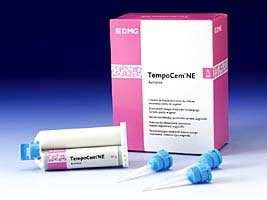 TempoCem NE Zinc Oxide Non-Eugenol Temporary Cement refill: 1 - 25 ml cartridge and 40 automix tips