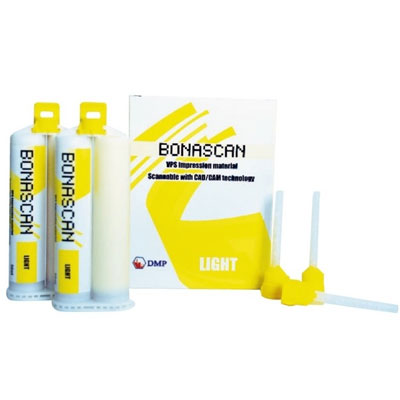 BonaScan VPS Impression Material, LIGHT Body FAST Set, 4 x 50 mL Cartridges. Scannable