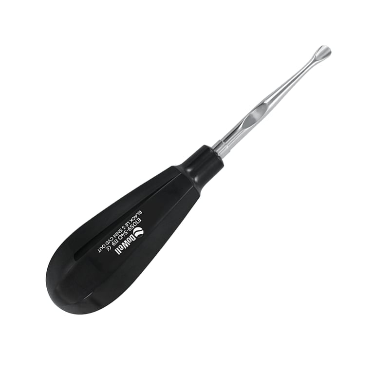 DoWell Black Line #LE-3 Elevator, Curved Out, 5mm, 1/Pk. Features Black Titanium Handle and sharp