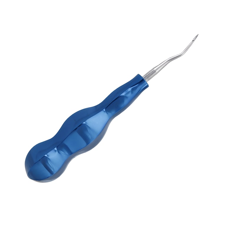 DoWell Blue Titanium Spade Elevator, Distal, Diamond-Coated Tip, 1/Pk. Designed for better tactile