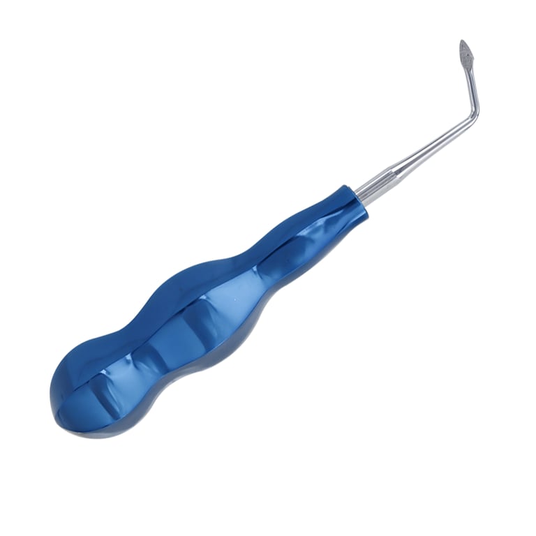 DoWell Blue Titanium Spade Elevator, Left Angle, Diamond Powder-Coated Tip, 1/Pk. Designed