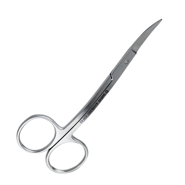 DoWell 11.5cm La Grange Gum Tissue Scissors, Curved, 1/Pk. Features one serrated blade paired