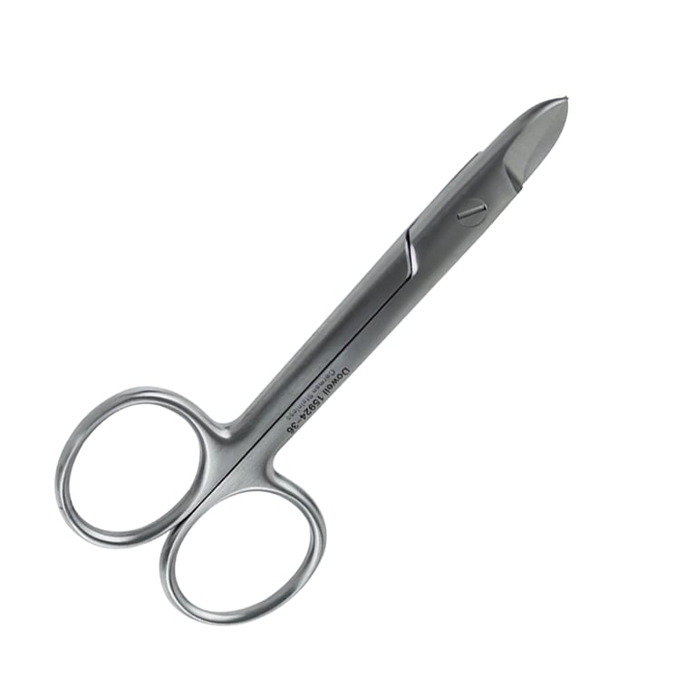 DoWell 10.5cm Crown Scissors, Straight, 1/Pk. Designed to trim the margins of pre-formed crowns