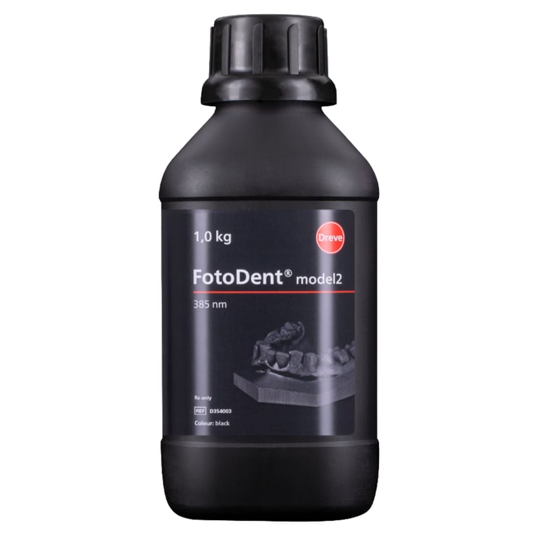 FotoDent Model2 Resin, 385/405 nm, Black, 1kg Bottle, 1/Pk. Prints working models for orthodontics