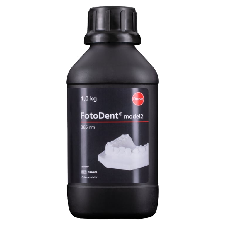 FotoDent Model2 Resin, 385/405 nm, White, 1kg Bottle, 1/Pk. Prints working models for orthodontics