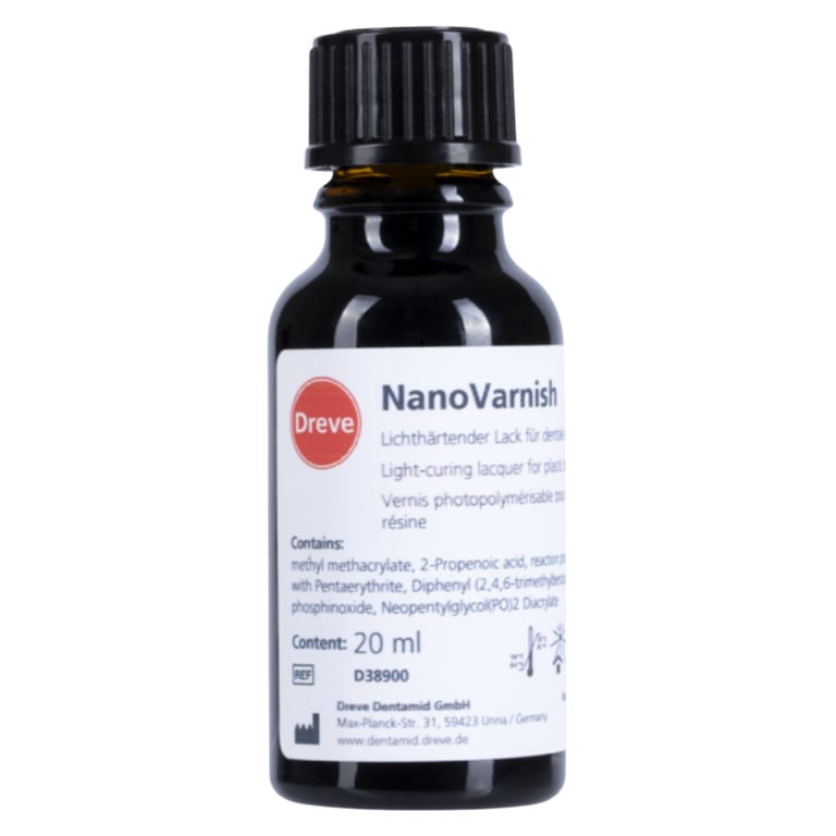 FotoDent NanoVarnish 20ml Light-Curing Appliance Lacquer, 1/Pk. Coats finished acrylic