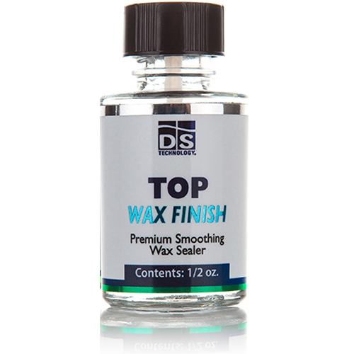 Top Wax Finish, 15 ml bottle with brush (1/2 oz). A premium smoothing wax sealer, applied