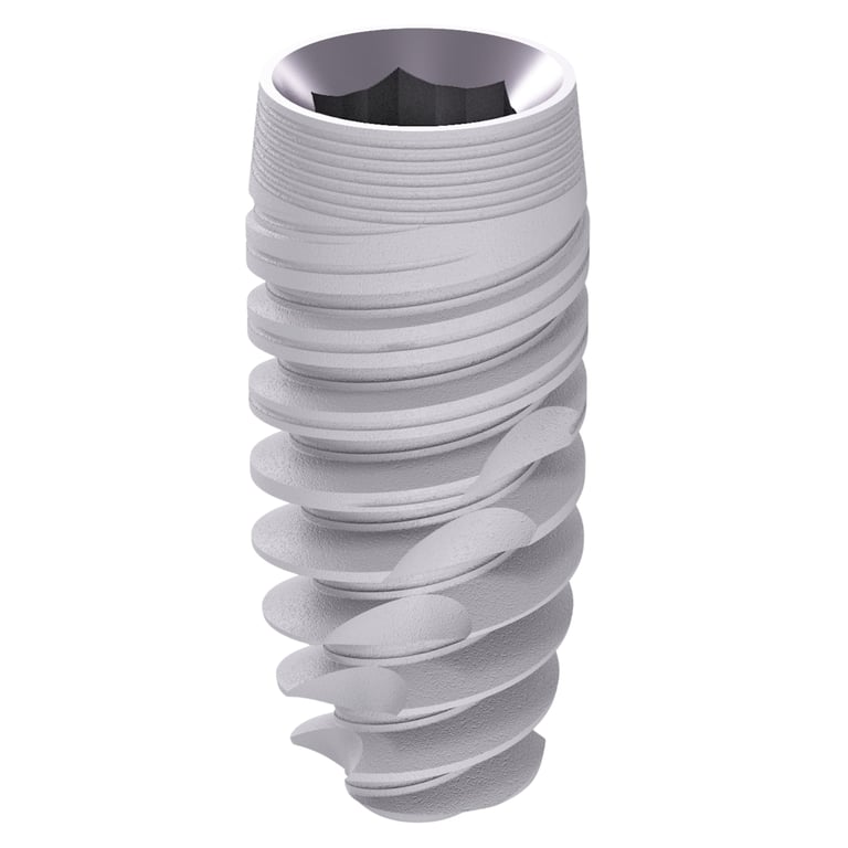 David EVI Ø4.5 x 10mm Titanium Implant w/Cover Screw, 1/Pk. Integrates a 2.42mm internal hex
