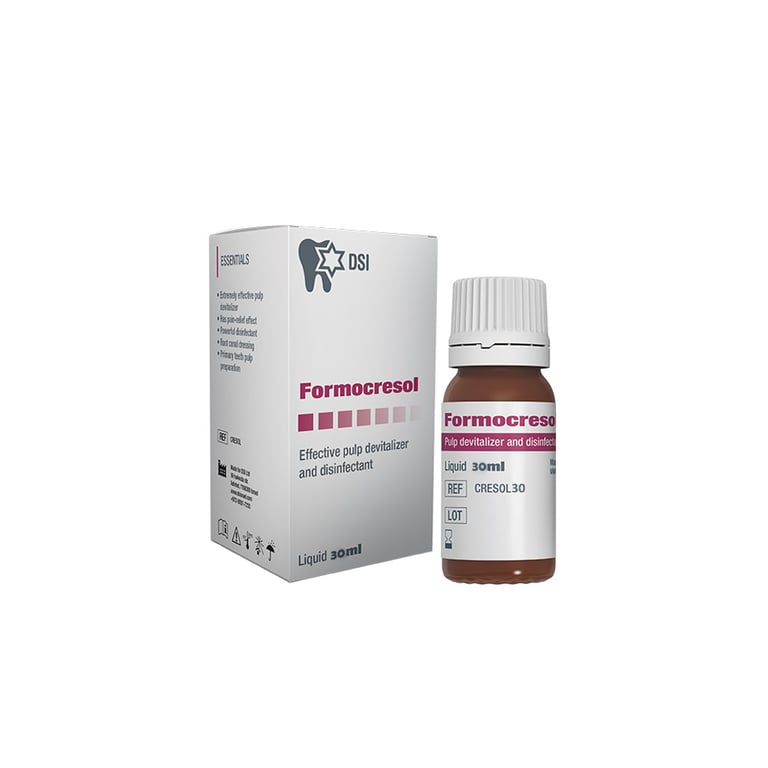 DSI Formocresol Pulp Devitalizer and Disinfectant Solution, 30 mL Bottle. Bactericide
