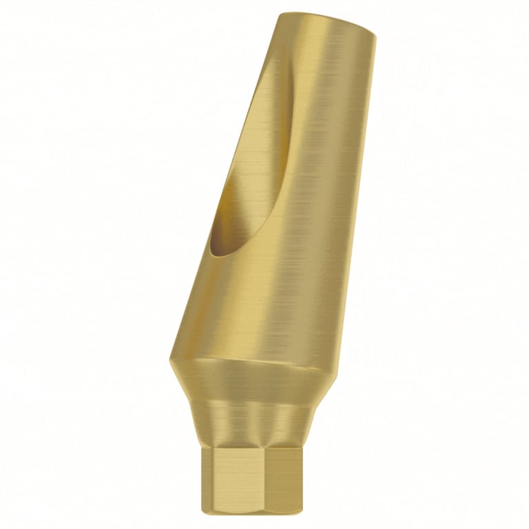 DSI 15° Angulated Regular Titanium Abutment w/Fixation Screw, NP 3.5mm, 1/Pk. Designed to correct