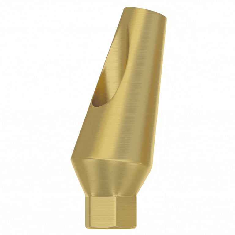 DSI 15° Angulated Regular Titanium Abutment w/Fixation Screw, RP 4.3-5.0mm, 1/Pk. Designed
