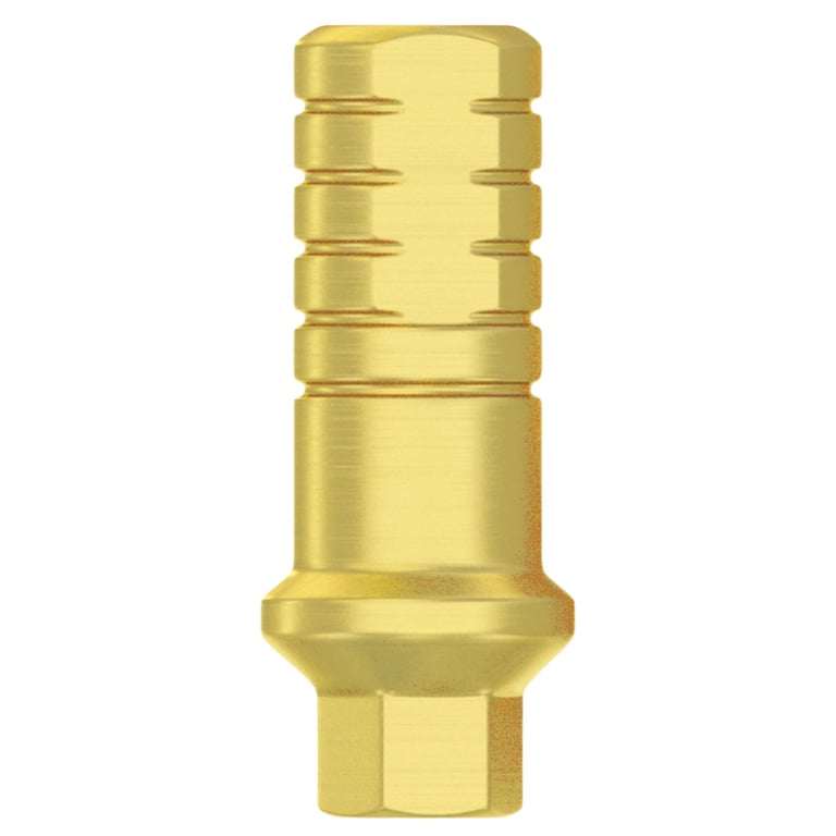 DSI 1.0mm Titanium Shoulder Straight Abutment w/Fixation Screw, Ø4.5mm Conical Connection, RP