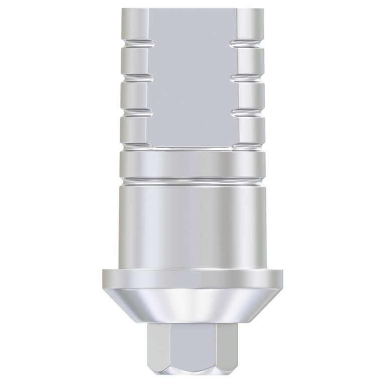 DSI 1.0mm Titanium Shoulder Straight Abutment Wide w/Fixation Screw, Ø2.42mm Internal Hex, RP