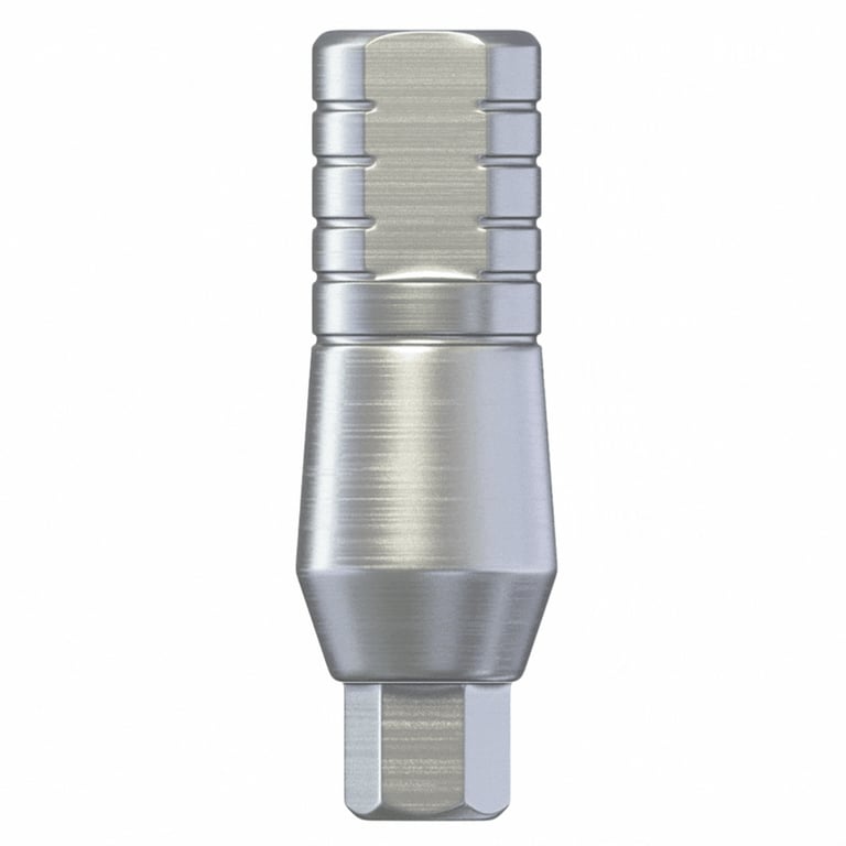 DSI, 2.00mm Titanium Straight Narrow Abutment w/Fixation Screw, 9mm GH, Internal Hex, 1/Pk