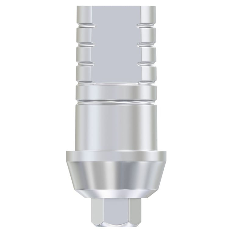 DSI 2.0mm Titanium Shoulder Straight Abutment Wide w/Fixation Screw, Ø2.42mm Internal Hex, RP