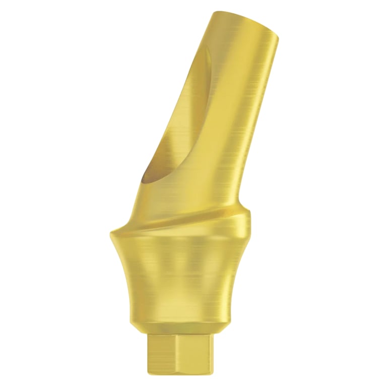 DSI 3.0mm Titanium 25° Concave Anatomic Abutment w/Fixation Screw, Regular Platform, Ø2.42mm