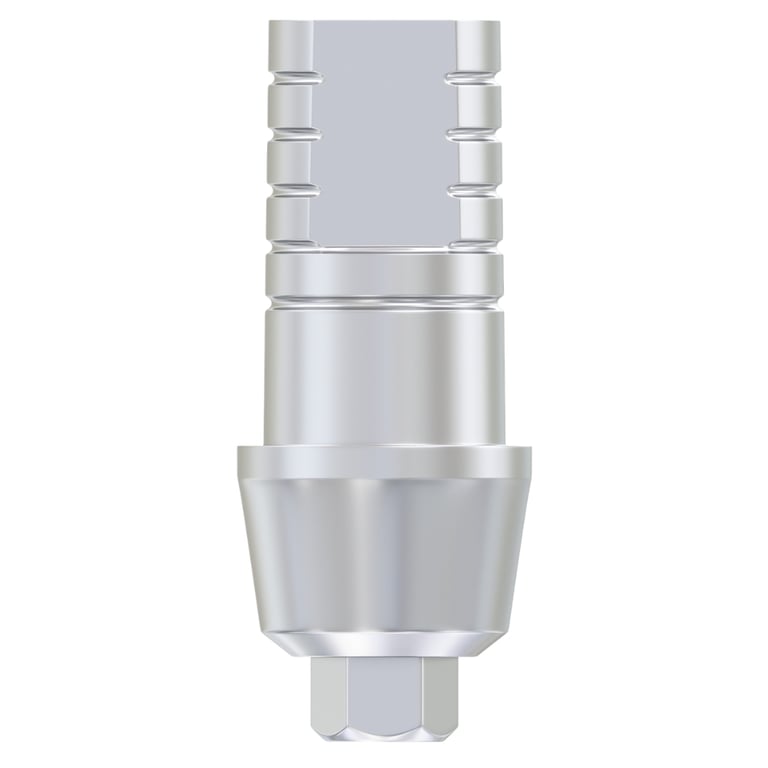 DSI 3.0mm Titanium Shoulder Straight Abutment Wide w/Fixation Screw, Ø2.42mm Internal Hex, RP