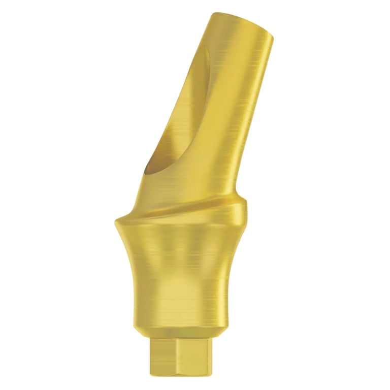 DSI 4.0mm Titanium 25° Concave Anatomic Abutment w/Fixation Screw, Regular Platform, Ø2.42mm