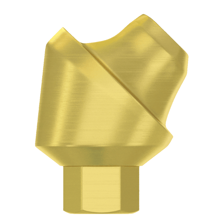 DSI 45° Angulated Titanium Multi-Unit Abutment w/Fixation Screw, 1mm GH, Internal Hex, 2.42mm RP