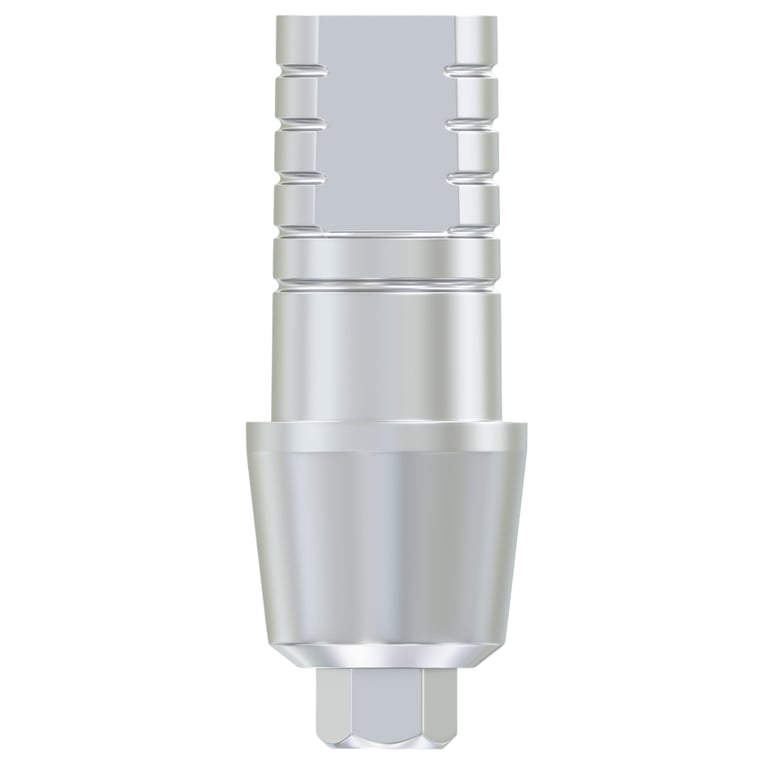 DSI 4.0mm Titanium Shoulder Straight Abutment Wide w/Fixation Screw, Ø2.42mm Internal Hex, RP