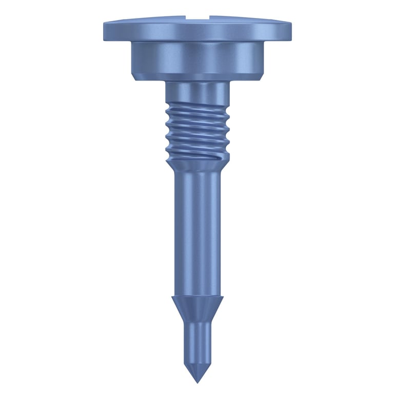 DSI GBR Ø2.5 x 5.0mm Titanium Bone Tack, Blue, 5/Pk. Pins collagen and PTFE membranes and titanium