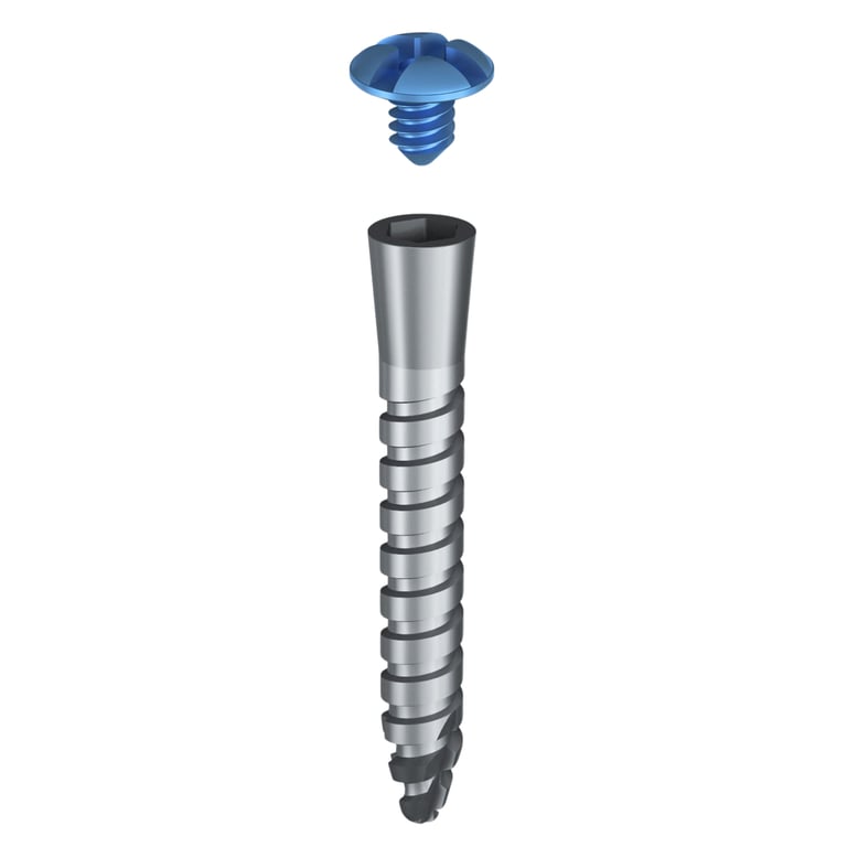 DSI GBR Titanium Tenting Screw w/Cover, 2.0 x 9mm, 1/Pk. Biocompatible titanium alloy construction