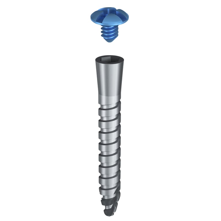 DSI GBR Titanium Tenting Screw w/Cover, 2.0 x 15mm, 1/Pk. Biocompatible titanium alloy