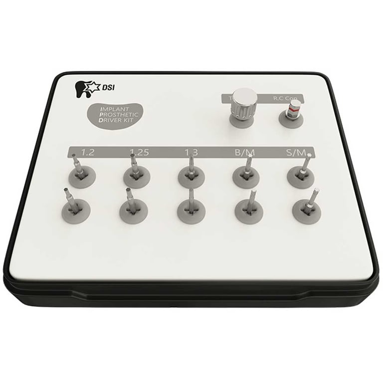 DSI Implant Prosthetic Driver Universal Kit. Includes: abutment screwdrivers: Ø1.2mm L
