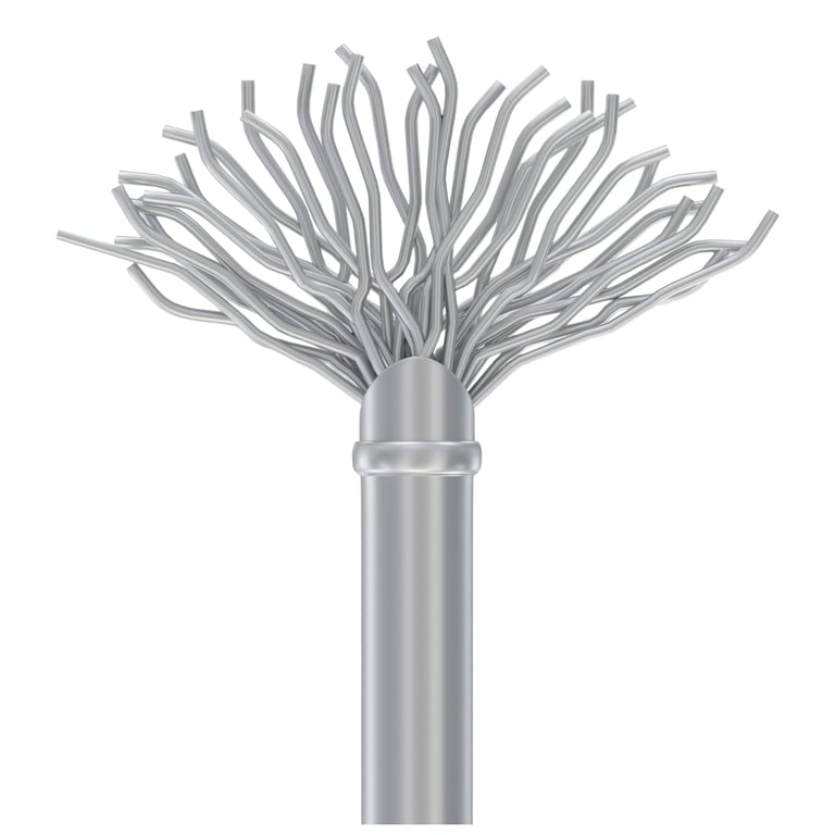 DSI Peri-Implantitis Titanium Brush, Ø7.0 x 40mm, Omega, 1/Pk. Connects via a latch-type RA