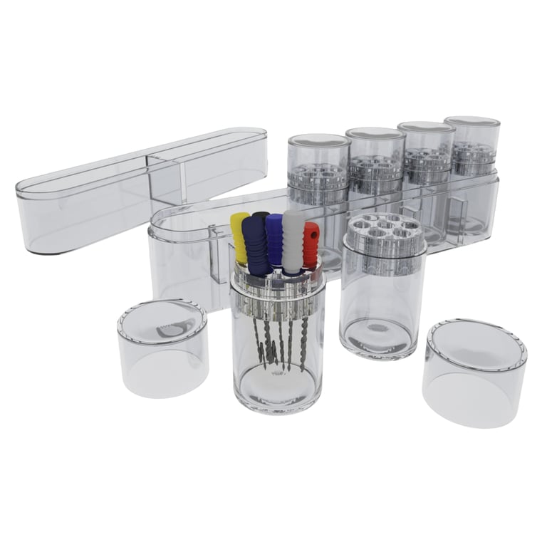 DSI Plastic Polymer Endo File Organizer, 6-Section, 1/Pk. Accommodates both regular and NiTi
