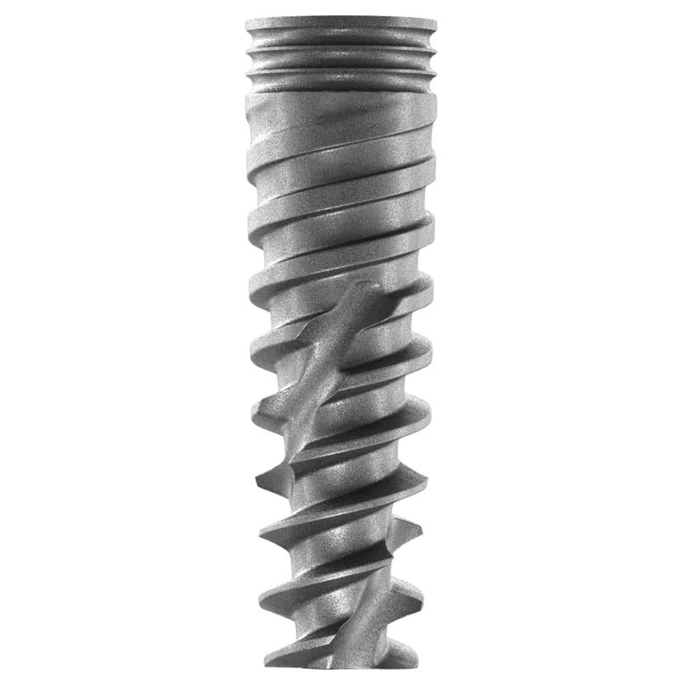 DSI Premium Spiral Titanium Implant w/Cover Screw, 5.0mm x 6mm, Internal Hex 2.42mm, 1/Pk
