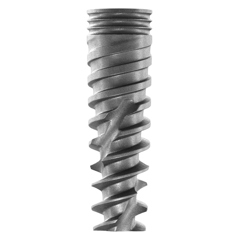 DSI Premium Spiral Titanium Implant w/Cover Screw, 6.0mm x 10mm, Internal Hex 2.42mm, 1/Pk