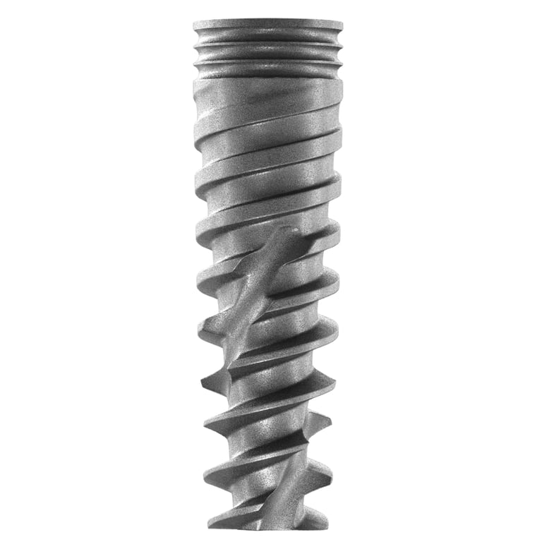 DSI Premium Spiral Titanium Implant w/Cover Screw, 6.0mm x 11.5mm, Internal Hex 2.42mm, 1/Pk