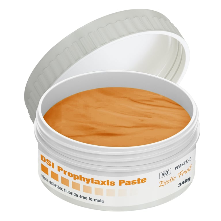 DSI Prophylaxis Paste with 1.23% Fluoride, Exotic Fruit, 340g Jar, 1/Pk. Compounded with an