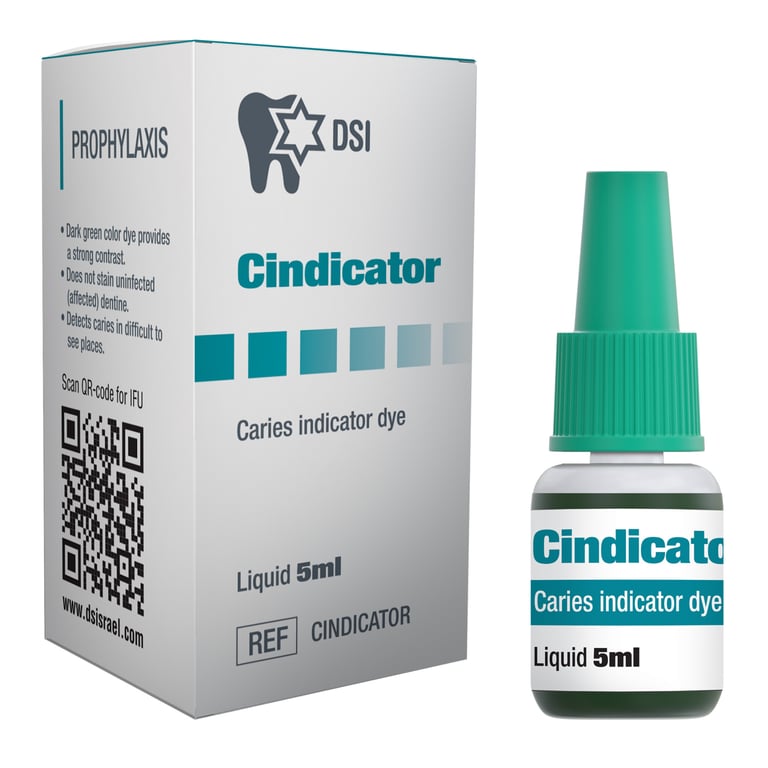 DSI Propylene Glycol Cindicator Caries Indicator Dye, Green, 5ml Bottle, 1/Pk. Identifies carious