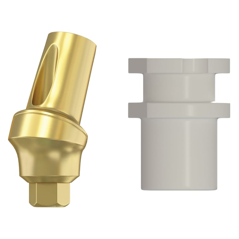 DSI Snap-On 2.0mm Titanium Concave 25° Angulated Transfer Abutment, 2.42mm, RP, Multi-System
