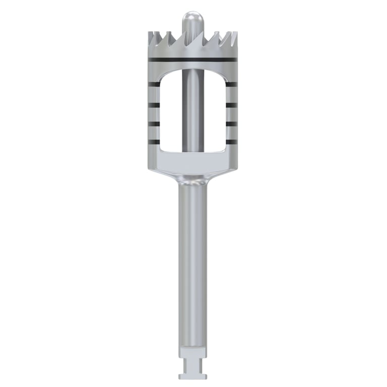 DSI Stainless Steel Trephine Drill, Central Pin, 8mm, RA Latch, 1/Pk. Prepares precise sockets