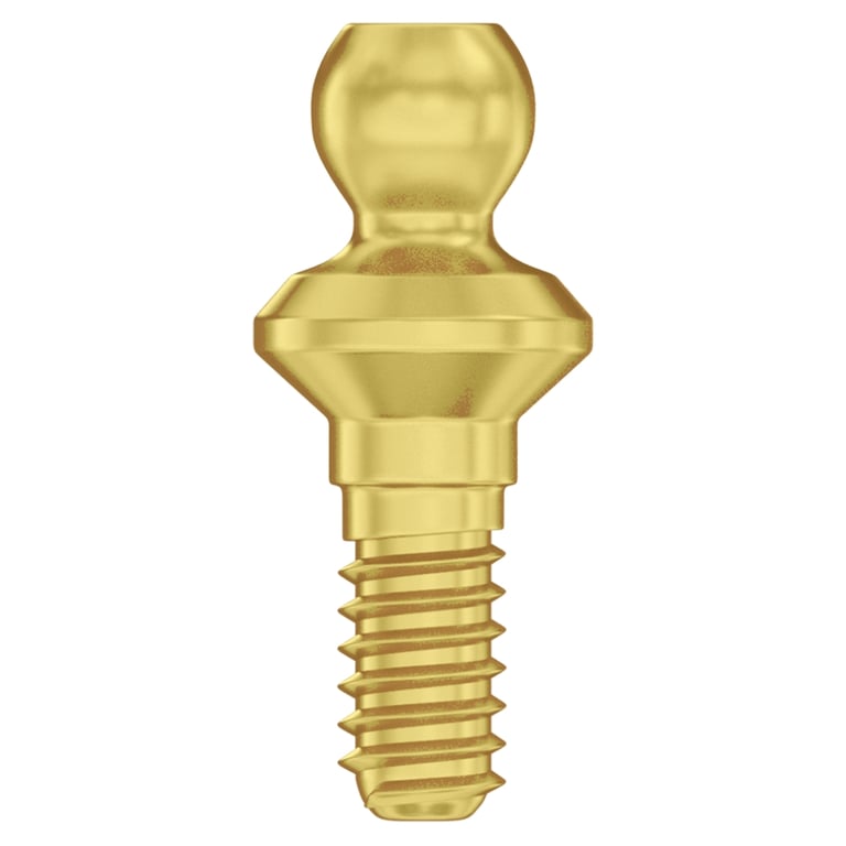 DSI Straight 0.5mm Titanium Ball Abutment, 2.42mm Internal Hex, RP Compatible, Full Set. Includes