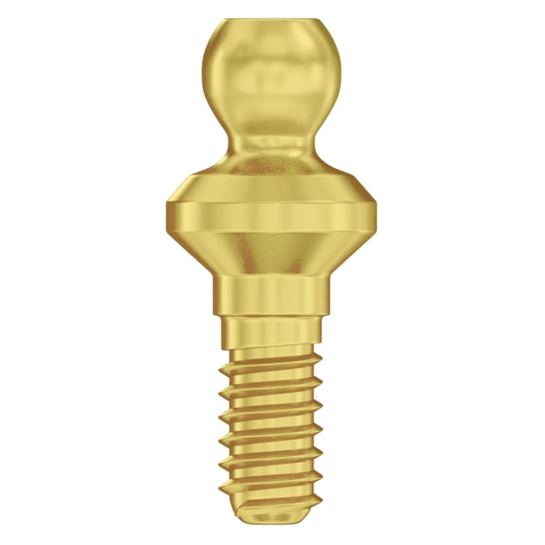 DSI Straight 1.0mm Titanium Ball Abutment, 2.0mm Internal Hex, NP 3.0mm, Full Set. Includes: 1 x
