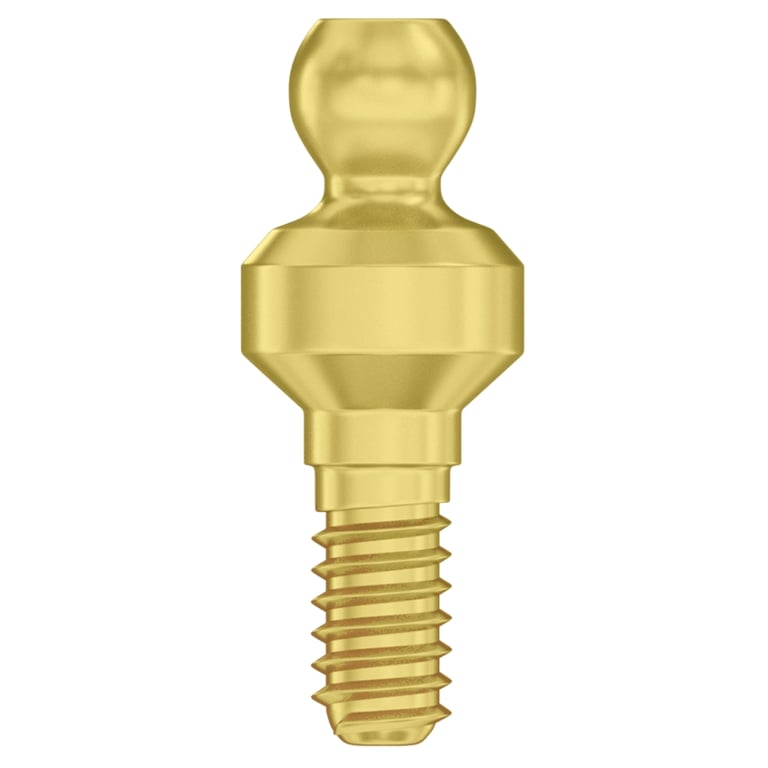 DSI Straight 2.0mm Titanium Ball Abutment, 2.42mm Internal Hex, RP Compatible, Full Set. Includes