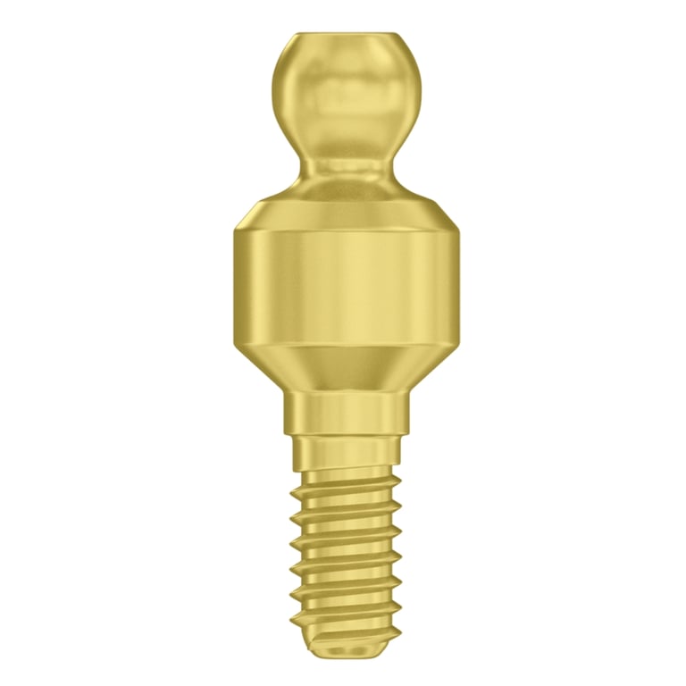 DSI Straight 3.0mm Titanium Ball Abutment, 2.42mm Internal Hex, RP Compatible, Full Set. Includes