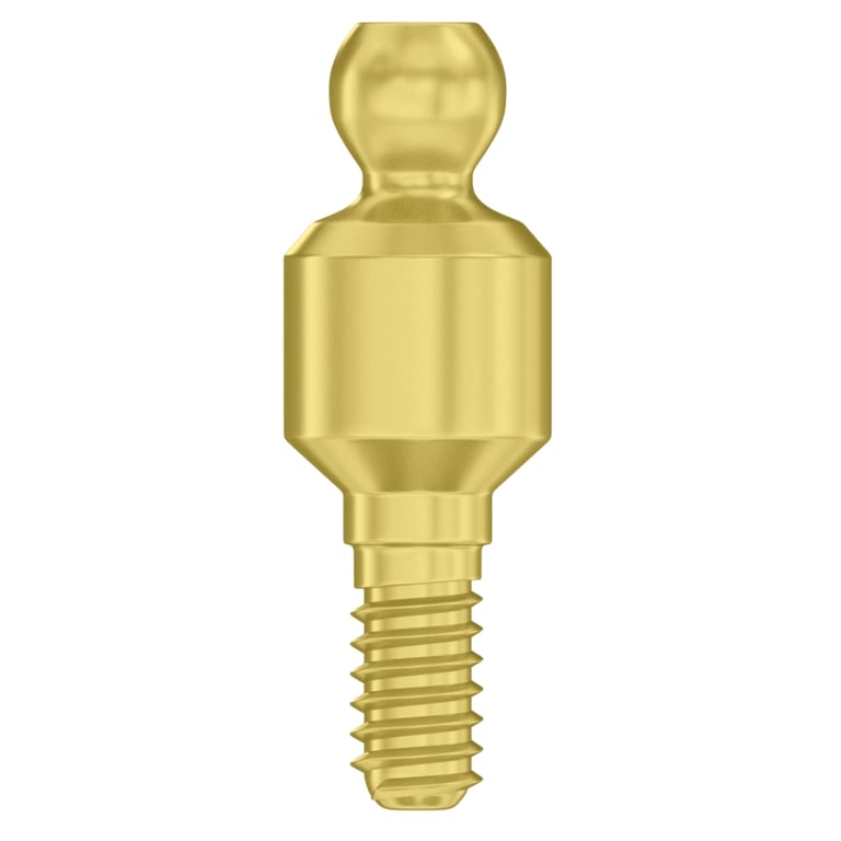 DSI Straight 4.0mm Titanium Ball Abutment, 2.0mm Internal Hex, NP 3.0mm, Full Set. Includes: 1 x