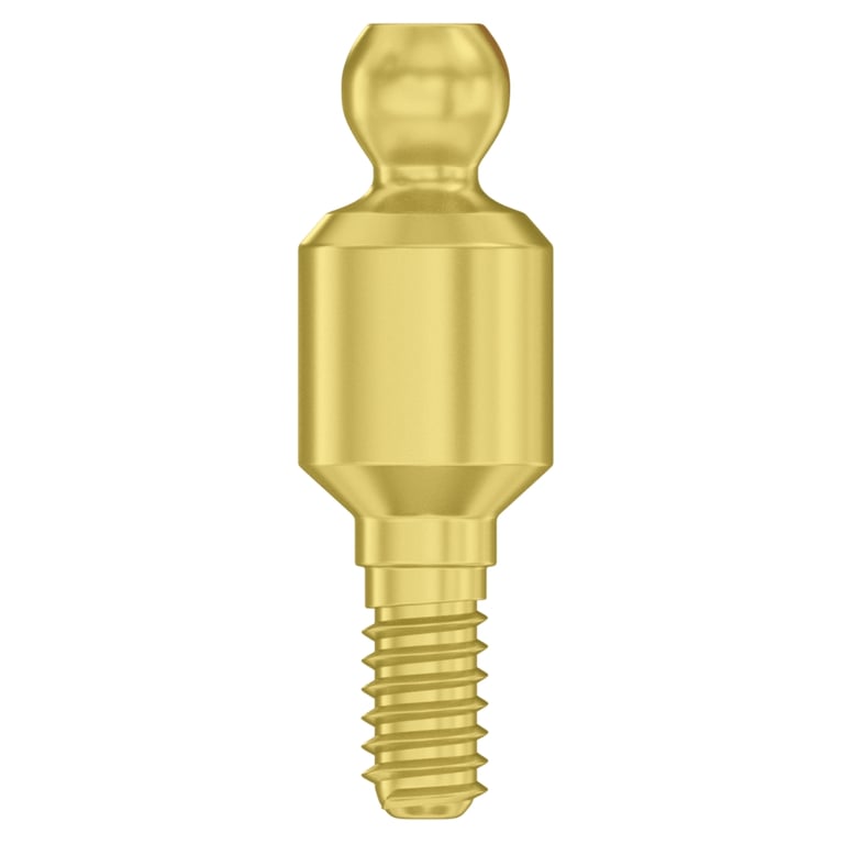 DSI Straight 5.0mm Titanium Ball Abutment, 2.0mm Internal Hex, NP 3.0mm, Full Set. Includes: 1 x