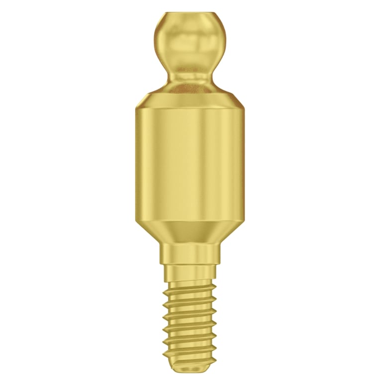 DSI Straight 6.0mm Titanium Ball Abutment, 2.42mm Internal Hex, RP Compatible, Full Set. Includes