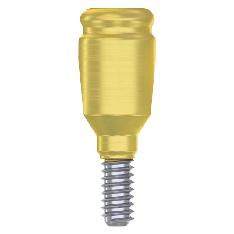 DSI Straight Loc-In 4.0mm Titanium Overdenture Abutment, 2.0mm Internal Hex, Narrow Platform