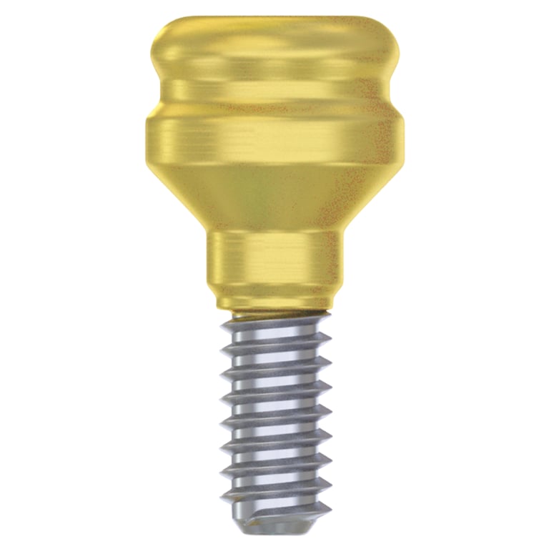 DSI Straight Loc-In Titanium Abutment, 1.0mm Collar, 1/Pk. Features a 2.42mm internal hex