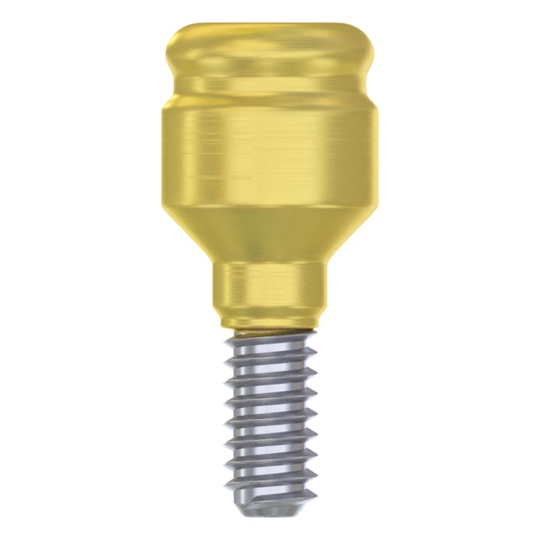 DSI Straight Loc-In Titanium Abutment, 2.0mm Collar, 1/Pk. Features a 2.42mm internal hex