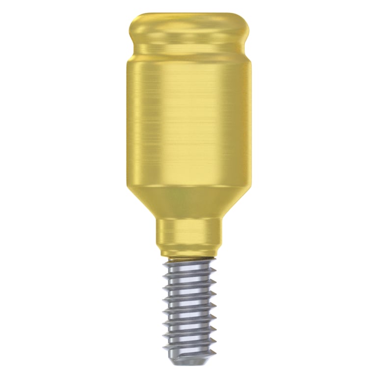 DSI Straight Loc-In Titanium Abutment, 4.0mm Collar, 1/Pk. Features a 2.42mm internal hex
